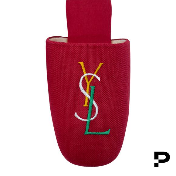 🔴 Yves Saint Laurent YSL Twill Logo Slipper - Red - Picture 5 of 5